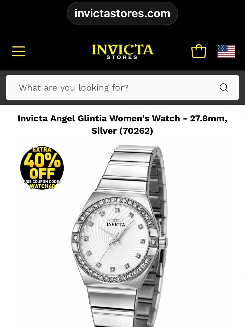 Invicta Silver Women's Angel Glintia Watch